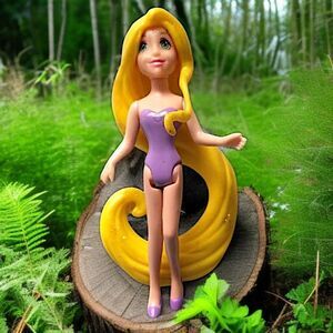 Magiclip Polly Pocket Tangled Rapunzel Doll Only Disney Princess Magic Clip Nude